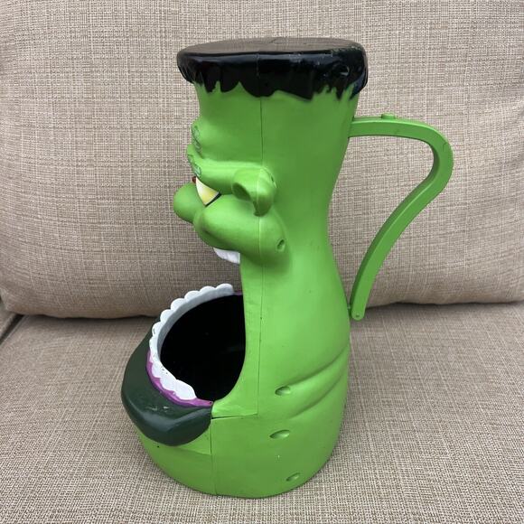 Frankenstein Big Mouth Candy Bowl talking, glowing eyes Vintage Gemmy WORKS - Picture 2 of 7